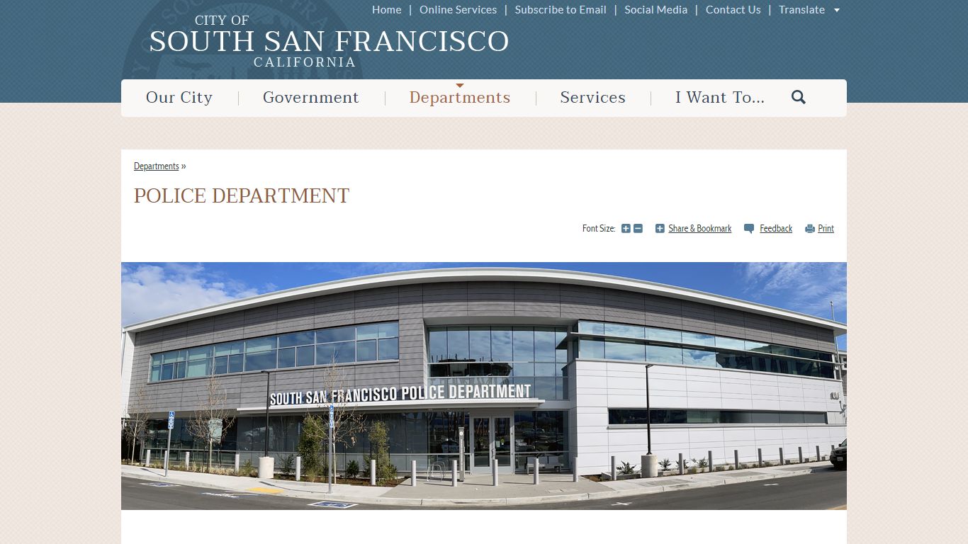 Police Department | City of South San Francisco